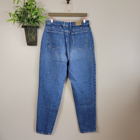 Lee 4 Vintage High Rise Stone Wash Tapered Leg Relaxed Fit Mom Jeans - Picture 13 of 15